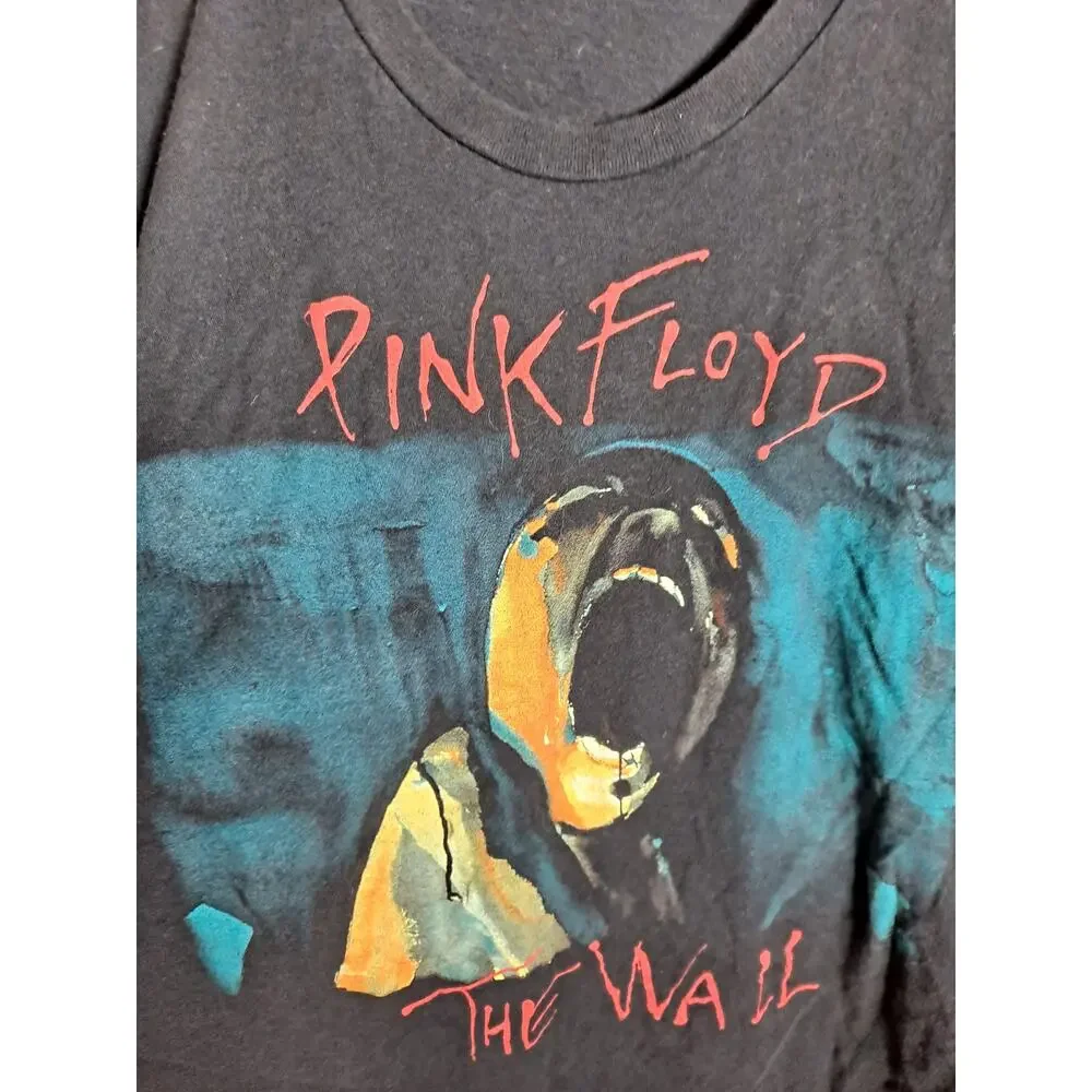 Tultex Men's‎ Black Cotton Pink Floyd The Wall Short Sleeve T-Shirt Size XL